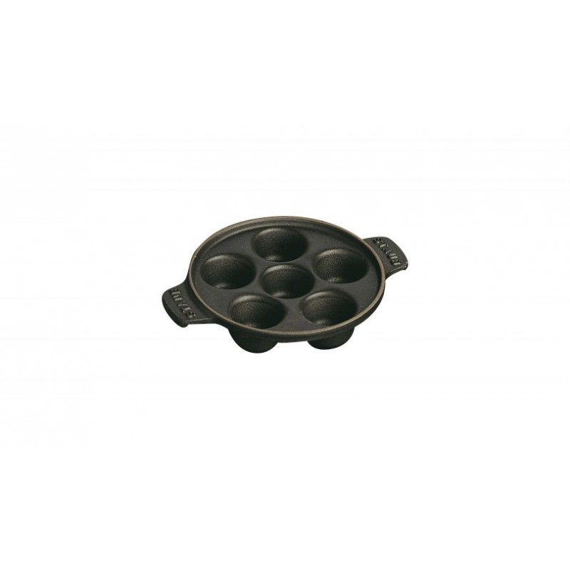 Cast Iron Snails Pan 14 cm Black