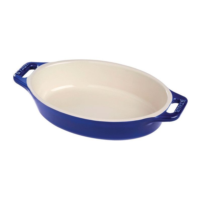 Fuente para Gratinar Oval Azul Oscuro 22 cm de Cerámica