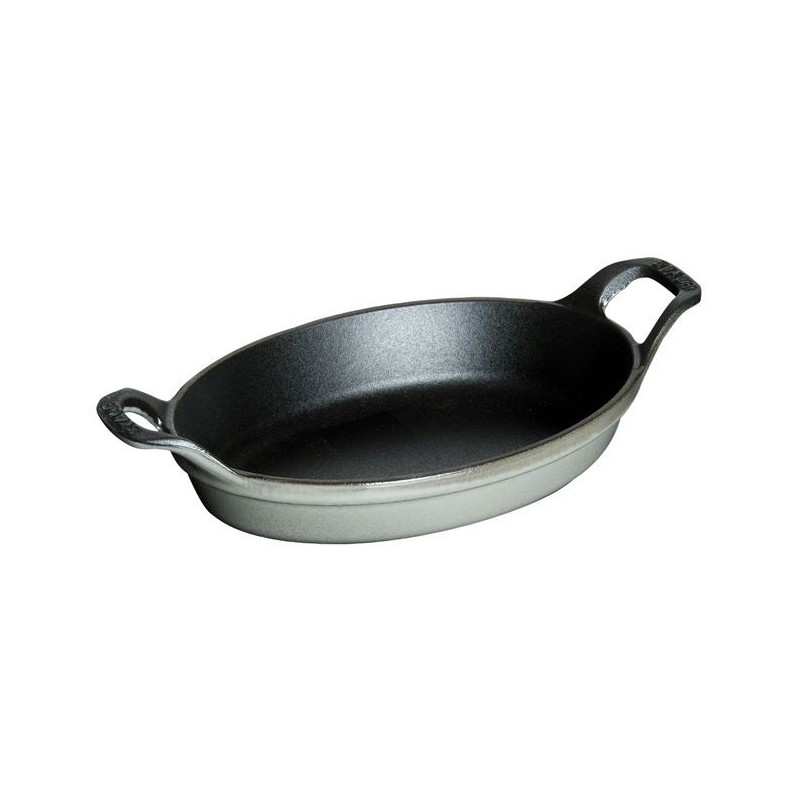 Mini Fuente de Horno Ovalada Gris Grafito 15 cm de Hierro Fundido