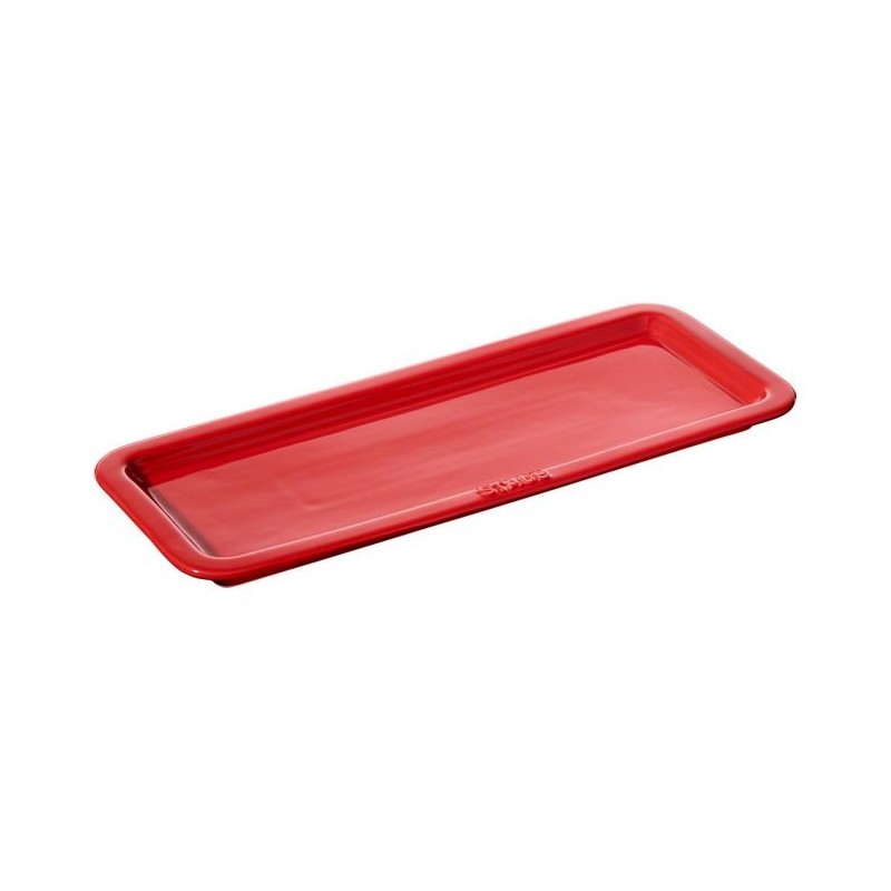 Bandeja de Servicio 36 x 14 cm Roja en Cerámica