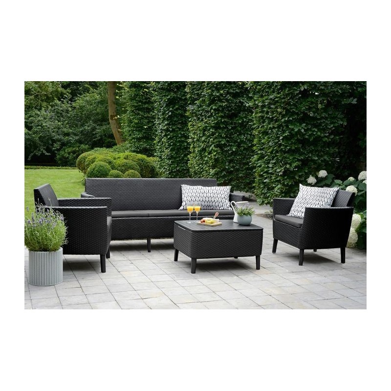 Keter 3 Seater Sofa SALEMO Graphite