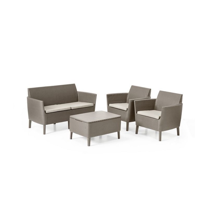 Conjunto Keter Lounge 2 plazas SALEMO Cappuccino