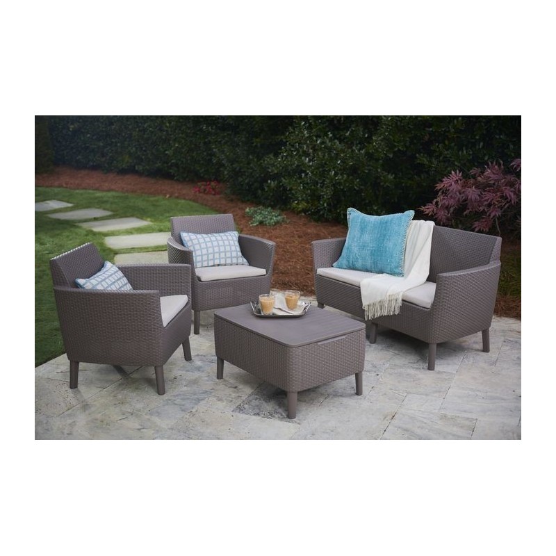 Conjunto Keter Lounge 2 plazas SALEMO Cappuccino