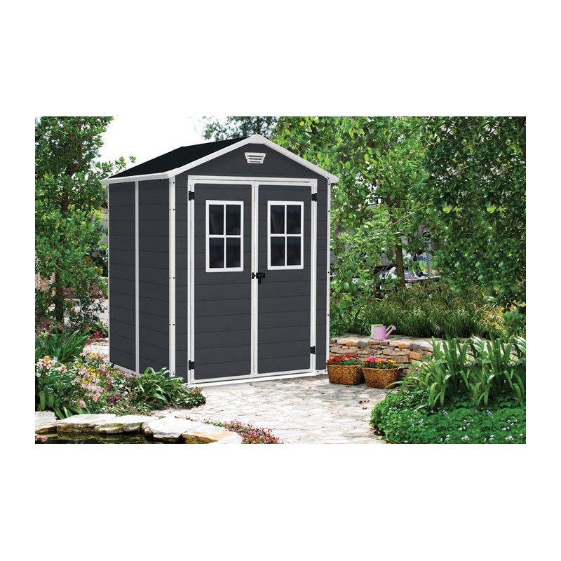 Keter Resin Garden Shed MANOR 6x5 Dark Grey