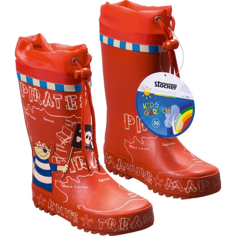 Botas Stocker Kids Garden Pirate rojo talla 27