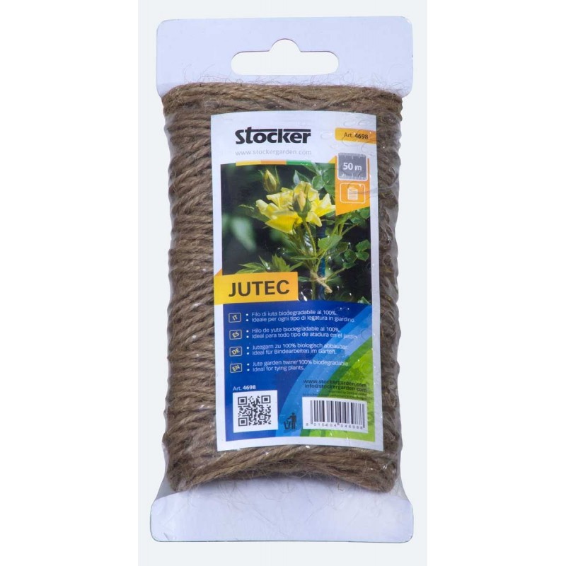 Stocker Jutec hilo de yute biodegradable 50 m natural