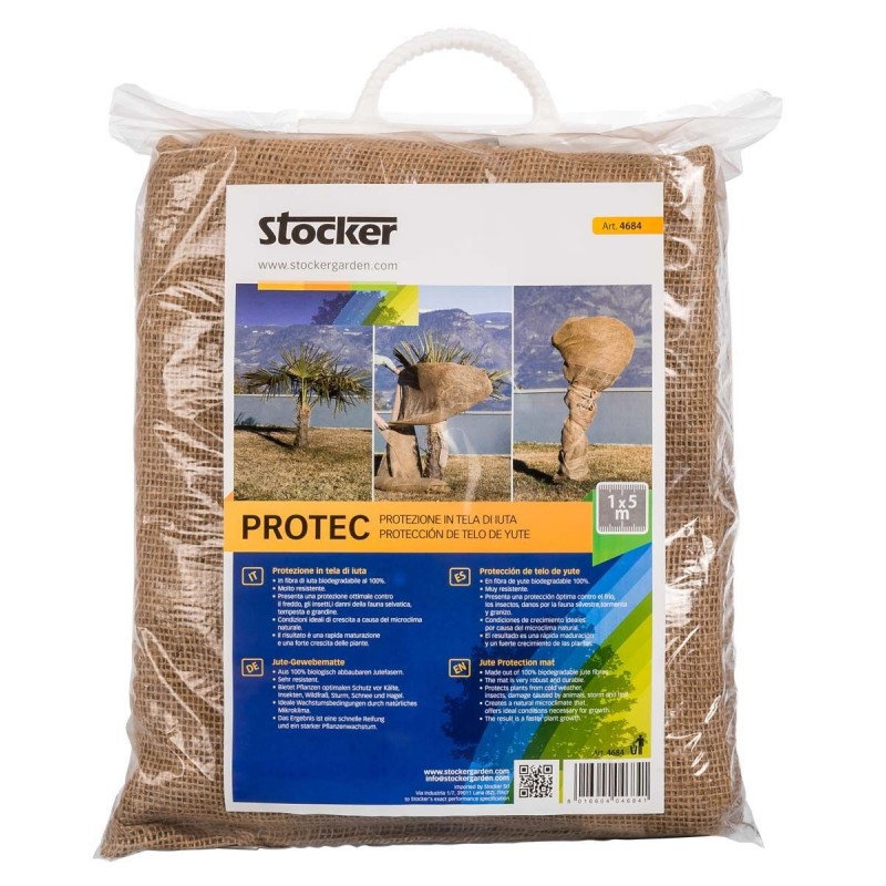 Stocker Protec Lámina de yute protección 1,0 x 5,0 m natural