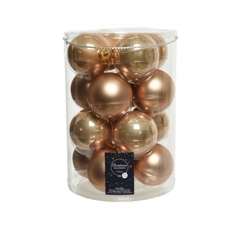 Bolas navideñas colgantes de cristal 8 cm Caramelo. 16 de septiembre