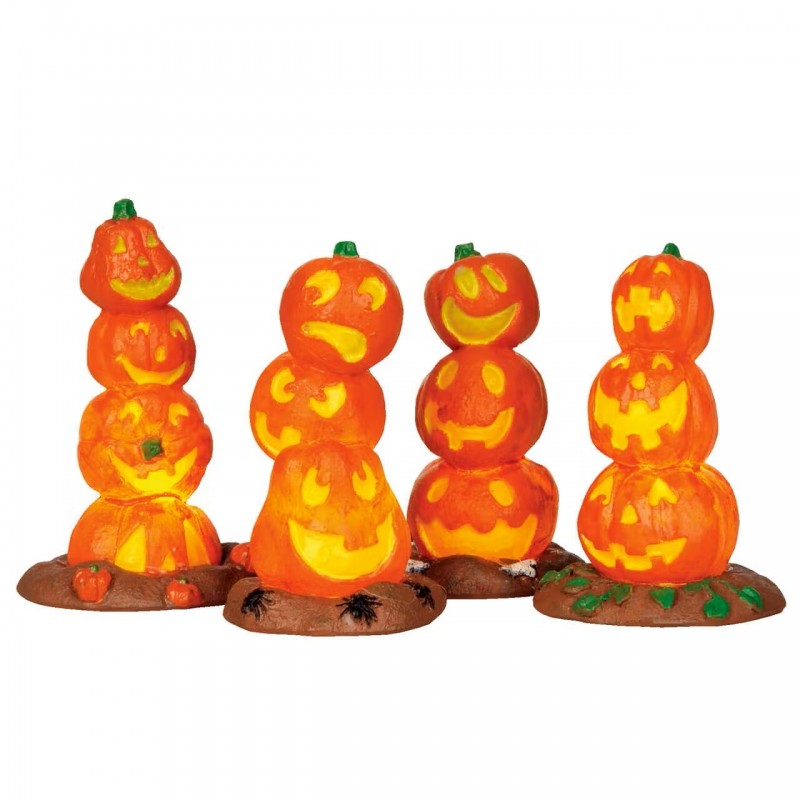 Light Up Pumpkin Stack, Set/4 Cod. 34623