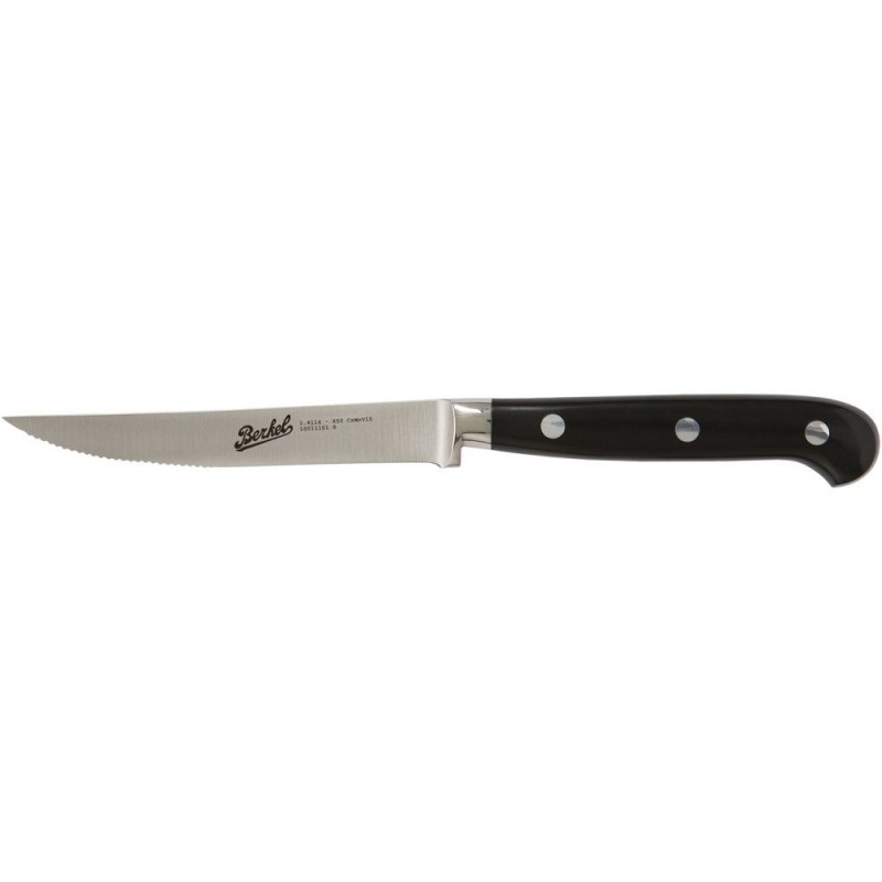 Berkel Adhoc Cuchillo para bistec 11 cm Negro Hoja dentada