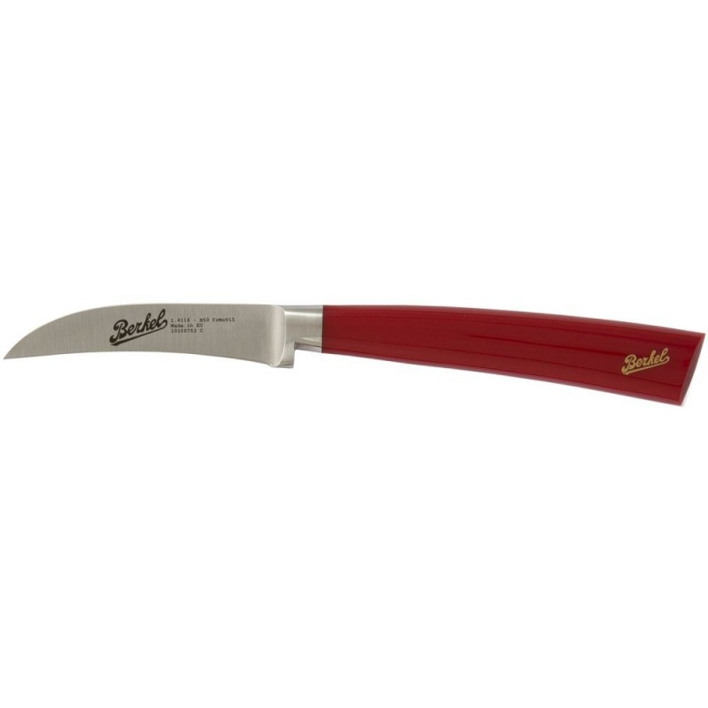 Berkel Elegance Cuchillo para verdura curvo 7 cm Rojo