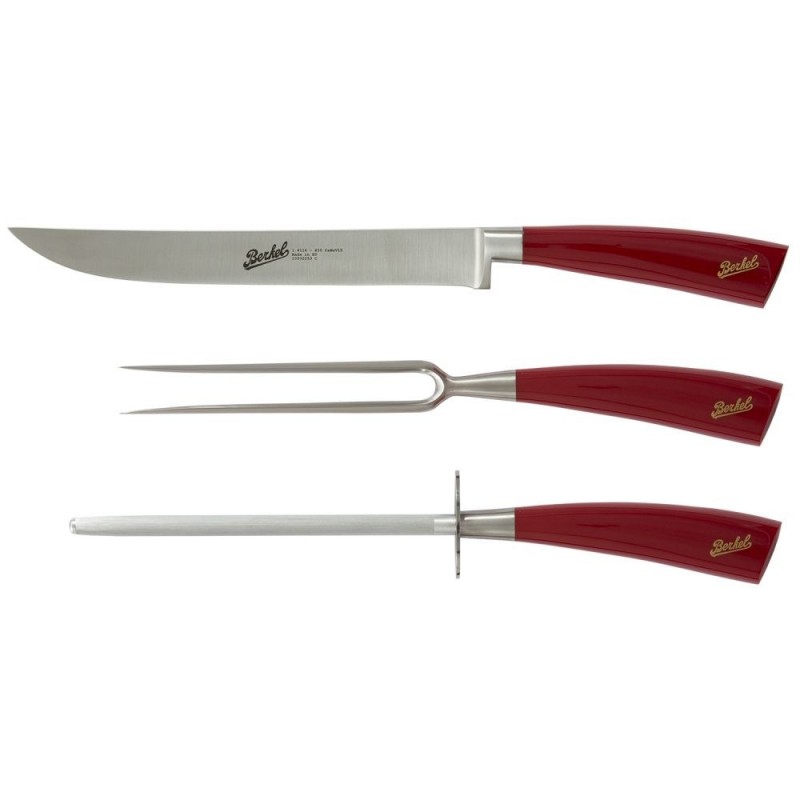 Berkel Elegance Asado Set 3 Cuchillos Rojo