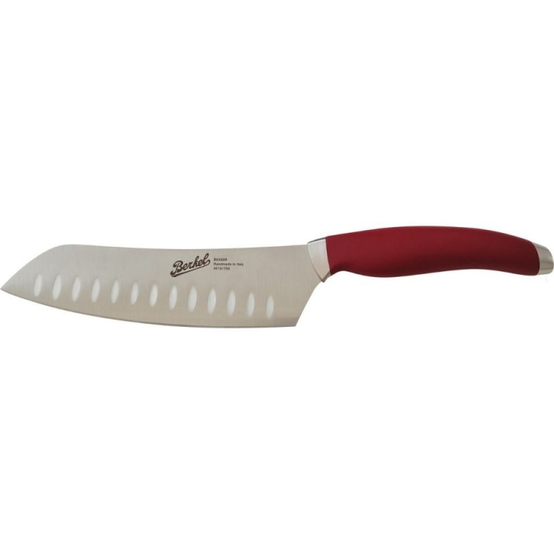 Cuchillo Berkel Teknica Santoku 17 cm Rojo