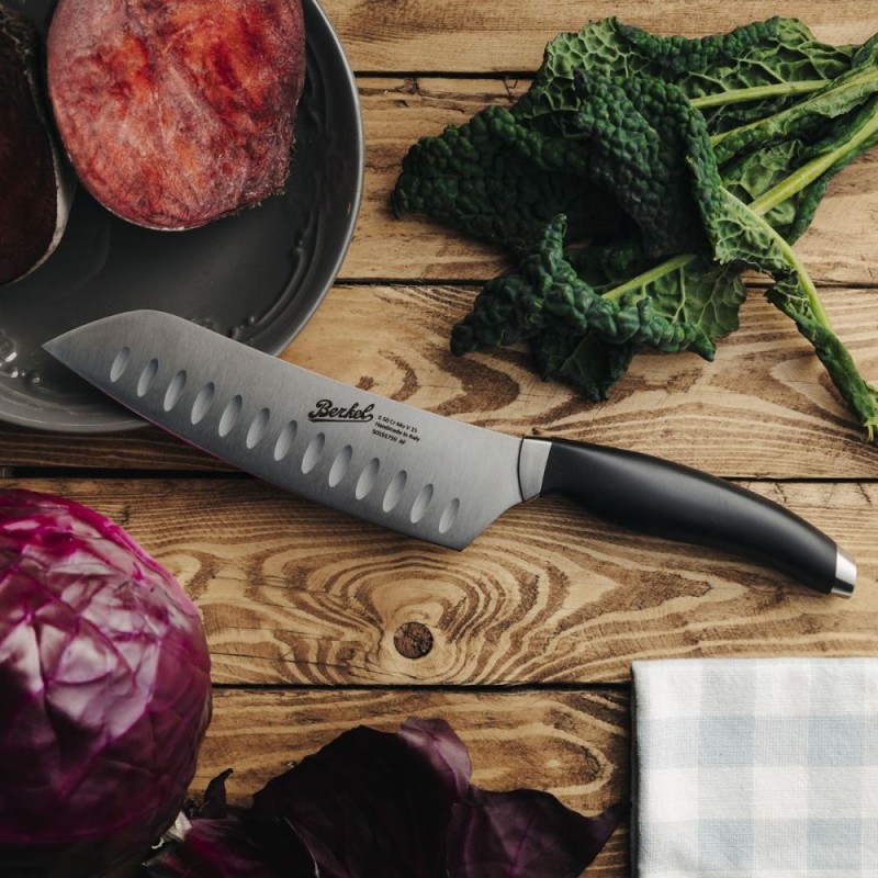 Berkel Teknica Santoku knife 17 cm Black