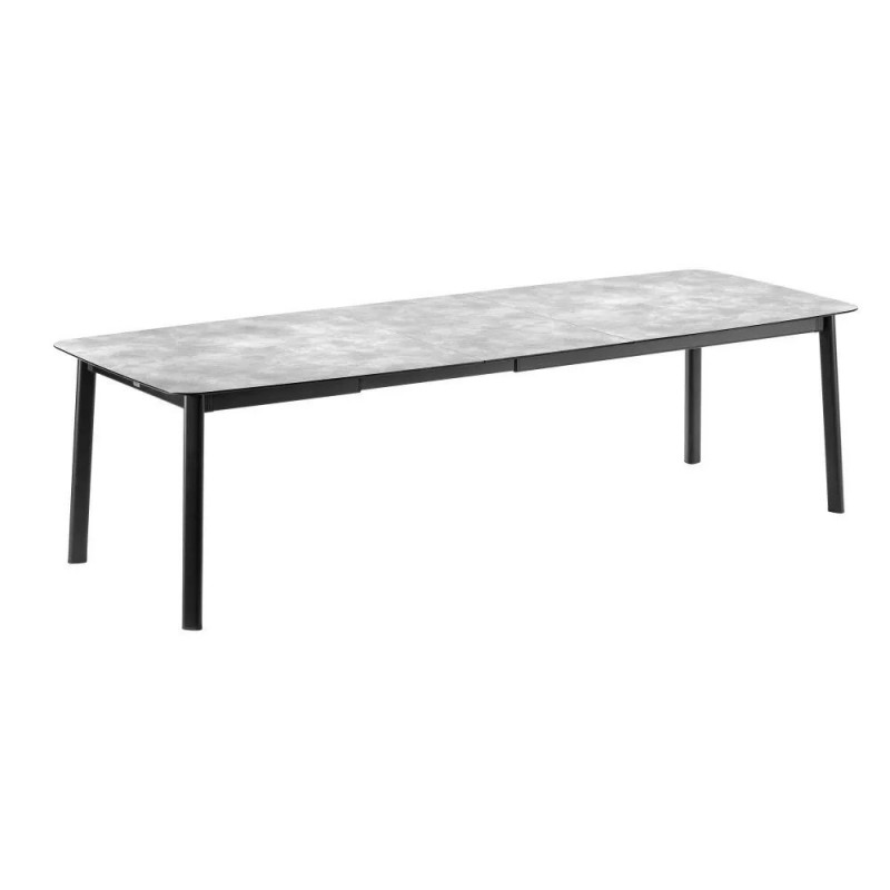 ANCONE table 220/280 x 108 cm LaFuma LFM5038 Ciment/Noir