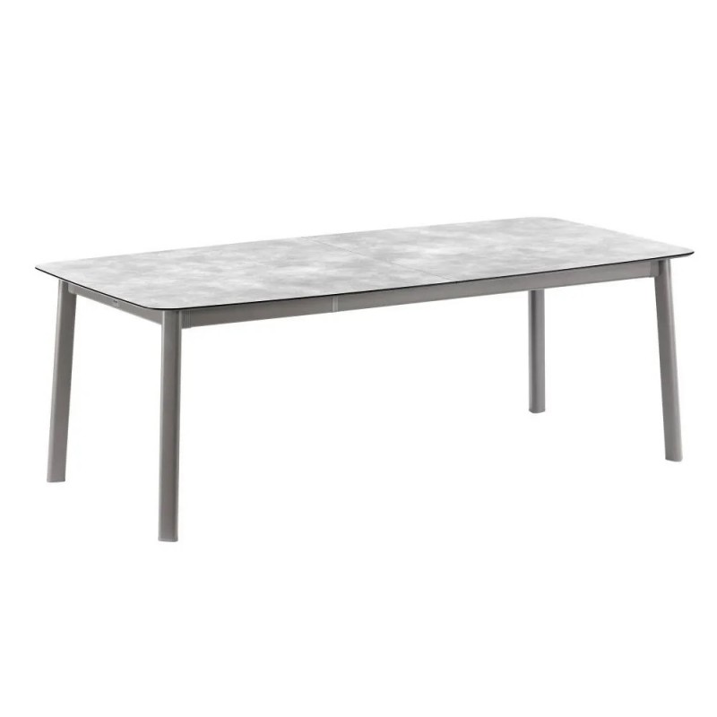 Mesa ANCONE 220/280 x 108 cm LaFuma LFM5038 Ciment/Alu Titane