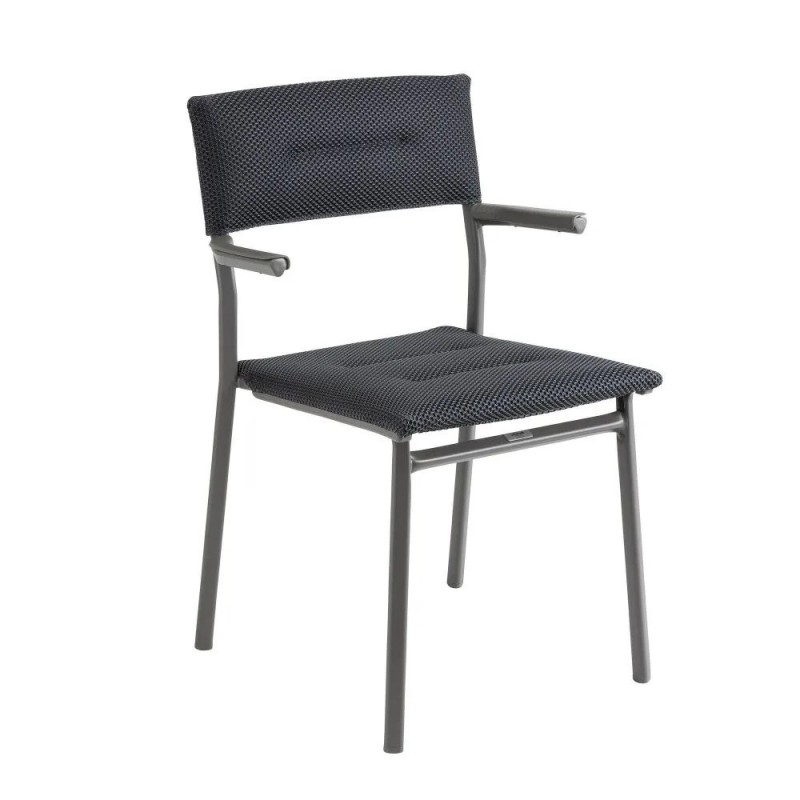 Silla Apilable con Reposabrazos ORON LaFuma LFM5273 Gris Oscuro