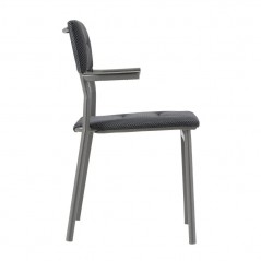 Silla Apilable con Reposabrazos ORON LaFuma LFM5273 Gris Oscuro