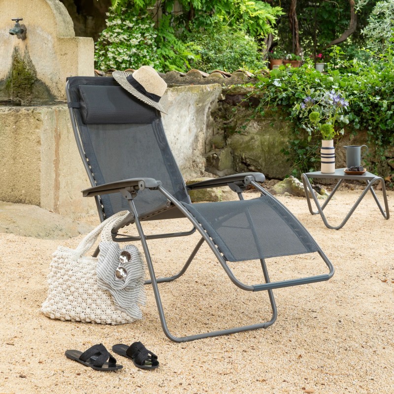 Reclining Armchair Deckchair RSXA CLIP LaFuma LFM2055 Black