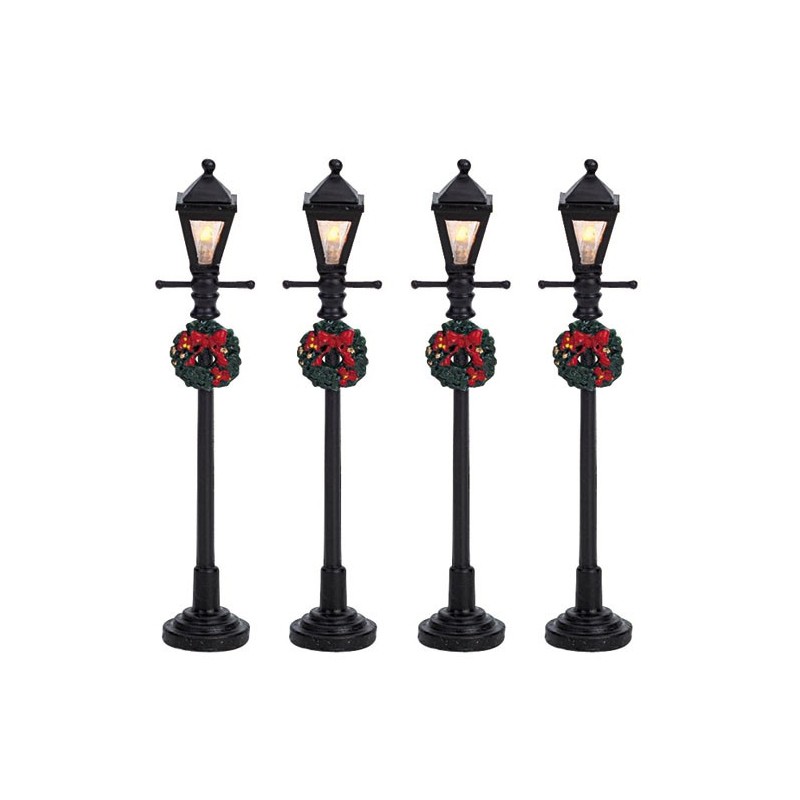 Gas Lantern Street Lamp Set of 4 Cod. 64498