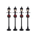 Gas Lantern Street Lamp Set of 4 Cod. 64498