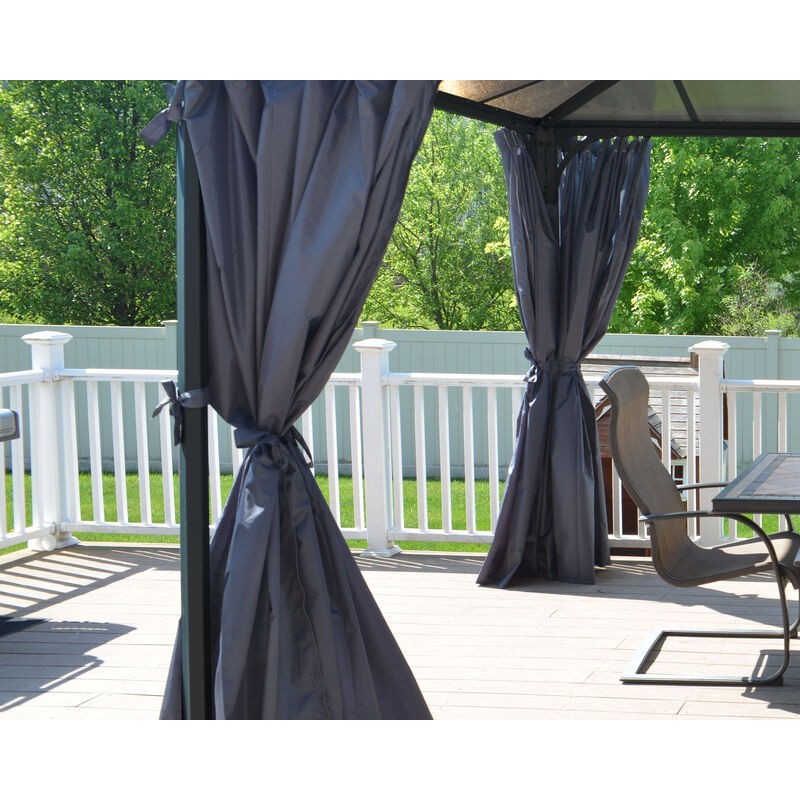 Canopia Set of Curtains for Gazebos Palermo and Milan 3.7X2.2 m