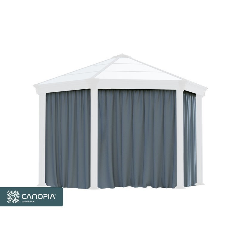 Canopia Set of Hexagonal Curtains for Gazebo Monaco / Rome 2.3X2.2 m