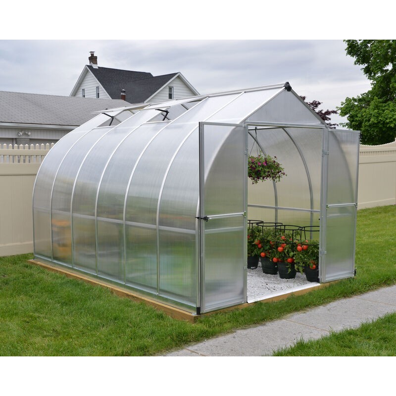 Canopia Beautiful Double Layer Garden Greenhouse in Polycarbonate 367X244X219 cm Silver