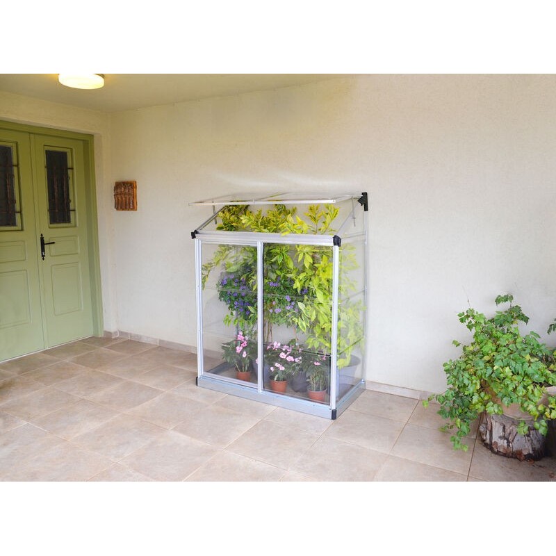 Canopia Lean-To Garden Greenhouse in Polycarbonate 125X63X160 cm Transparent