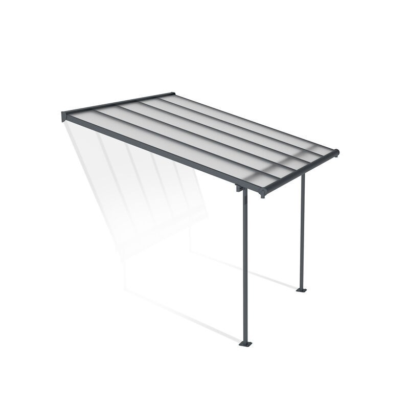 Canopia Pérgola Adosada Sierra de Aluminio 3X3 m Gris