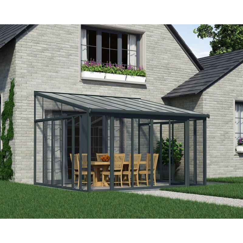 Canopia Pérgola Cerrada de Aluminio San Remo 4X4,4 m Blanco