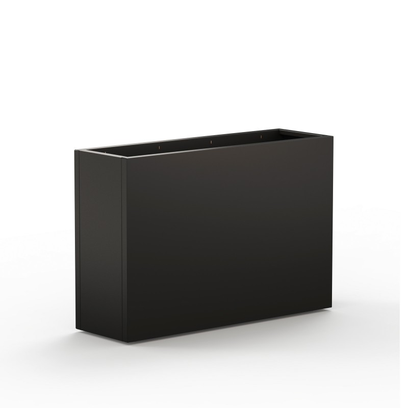 Jardinera alta Herstera DECO PLANTER en Metal Negro y Madera 120x40x80 cm