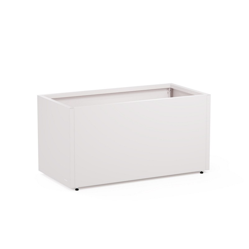 Jardinera Herstera PLANTER 50 de metal blanco 100x50x50cm