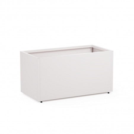 Jardinera Herstera PLANTER 50 de metal blanco 100x50x50cm