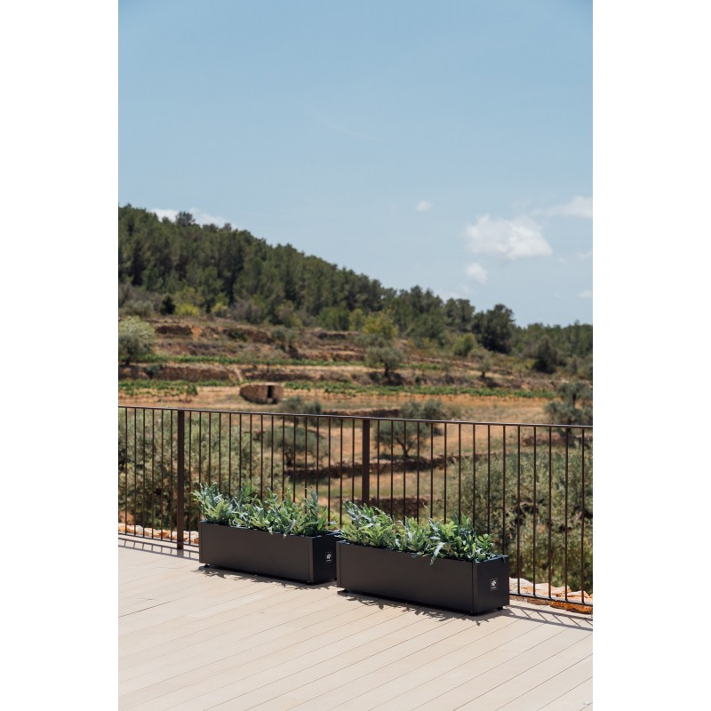 Jardinera Herstera PLANTER BALCONY de metal Antracita 100x25x25 cm