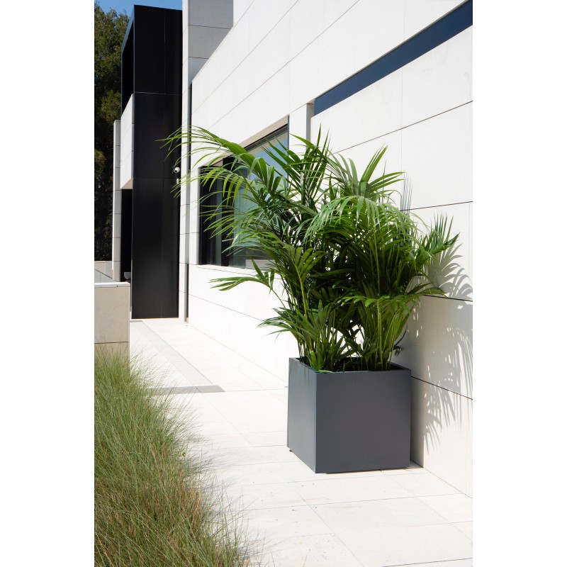 Jardinera Cubo Herstera PLANTER CUBE 80 de metal Antracita 80x80x80 cm