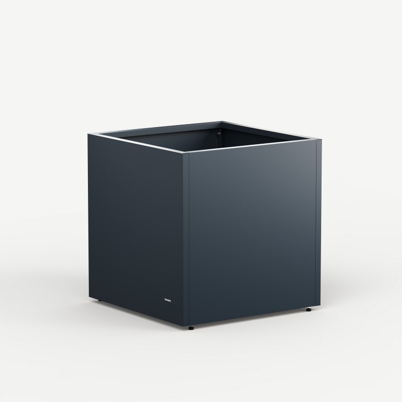 Jardinera Cubo Herstera PLANTER CUBE 70 de metal Antracita 70x70x70 cm