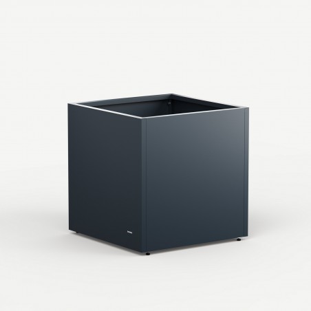 Cubo Herstera PLANTER CUBE 70 planter in Anthracite metal 70x70x70 cm