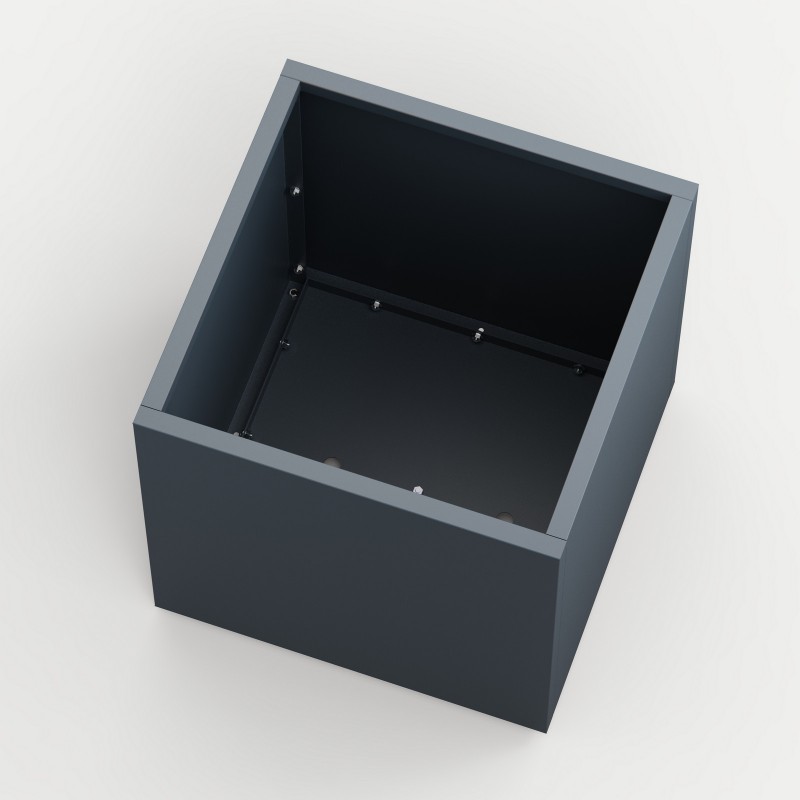 Cubo Herstera PLANTER CUBE 60 planter in Anthracite metal 60x60x60 cm