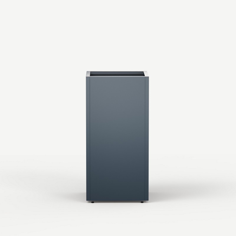 High Herstera PLANTER COLUMN planter in Anthracite metal 50x50x100 cm