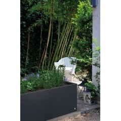 Herstera PLANTER EDGE Jardinera Baja de Metal Antracita 150x100x50 cm