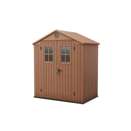 Keter Resin Garden Shed DARWIN 6x4 Wood with Front Windows