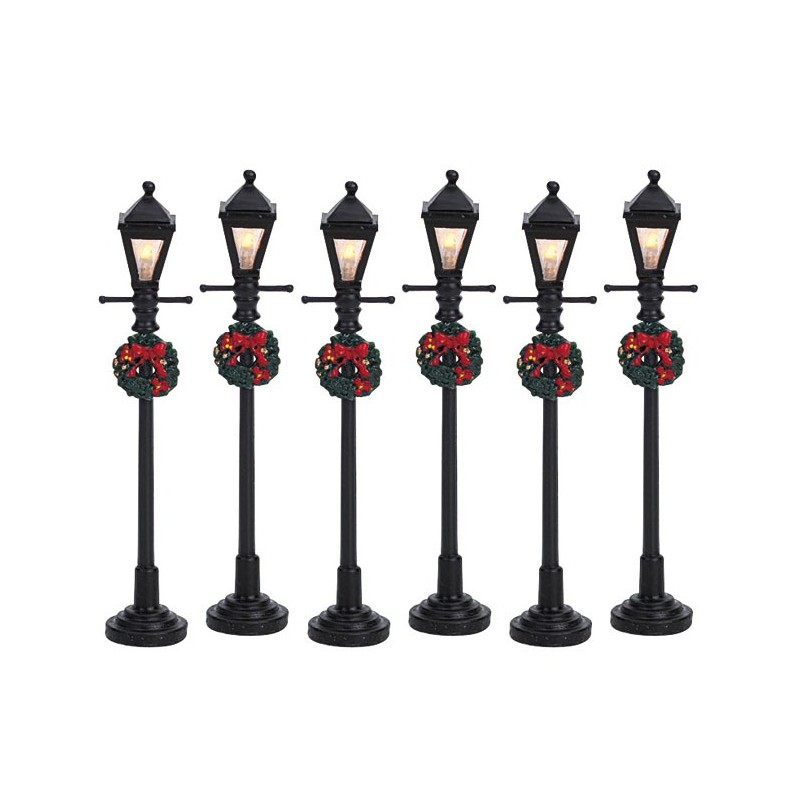 Gas Lantern Street Lamp Set of 6 Cod. 64499