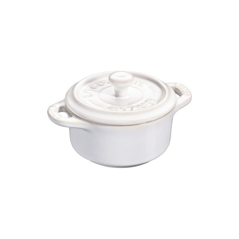 Mini Cocotte 10 cm White Ivory in Ceramic