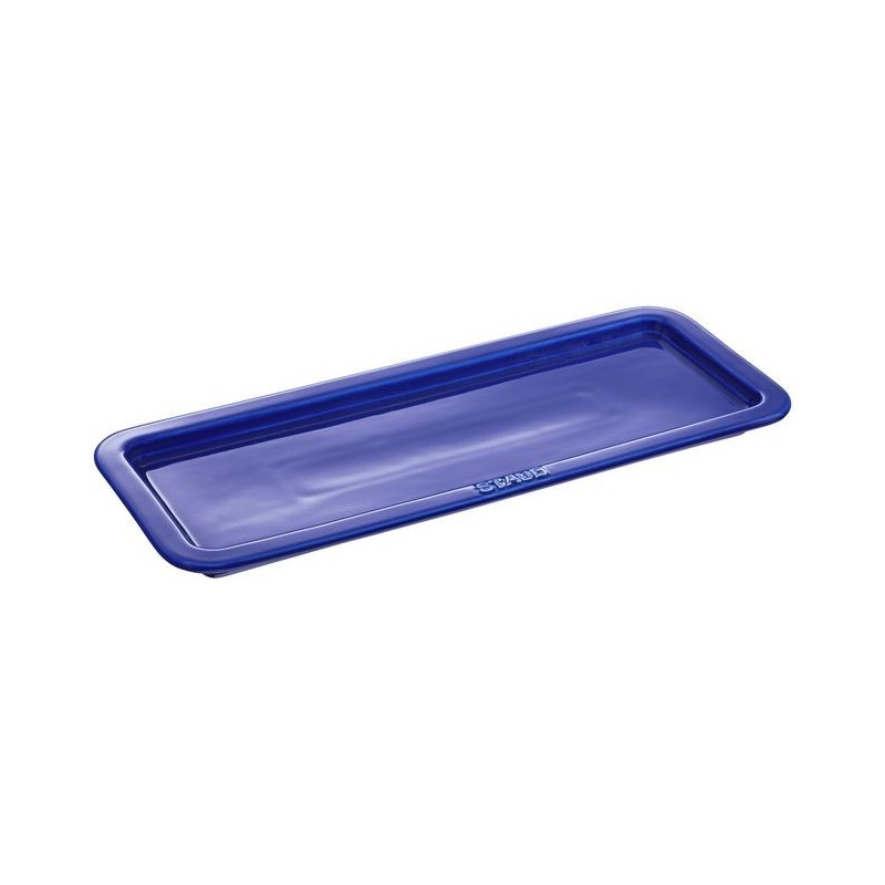 Dark Blue Ceramic Serving Tray 36 x 14 cm