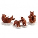 Bear Family Snow Day Set of 4 Ref. 02943