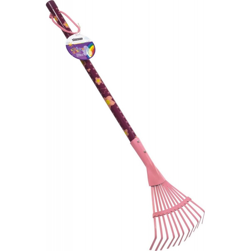 Stocker Rake 78 cm pink color KIDS GARDEN