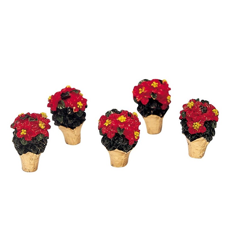 Poinsettias Set of 5 Ref. 34970