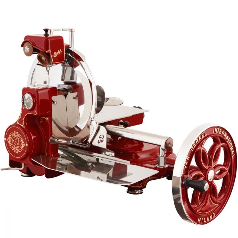 Berkel Slicer Volano Fiorito B114 color Red Berkel - Gold Decorations