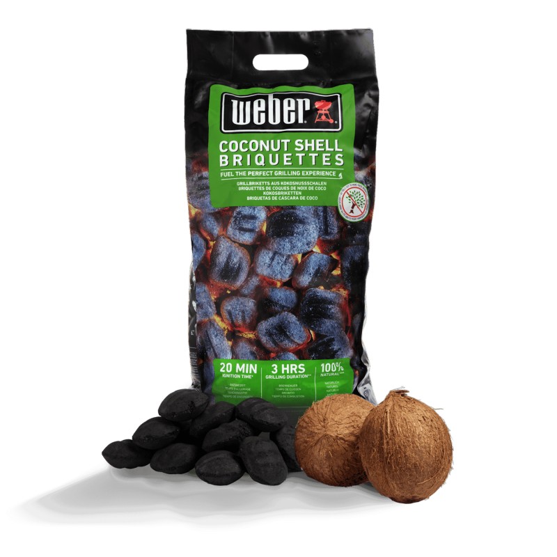 8 kg bag of Weber coconut shell briquettes Ref. 18402